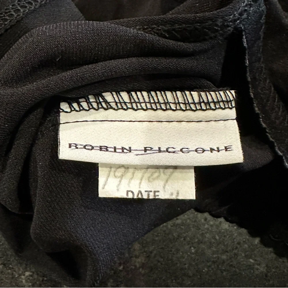 Robin Piccone Black Halter Swim Tankini Top Adjustable‎ Tie Back S/M